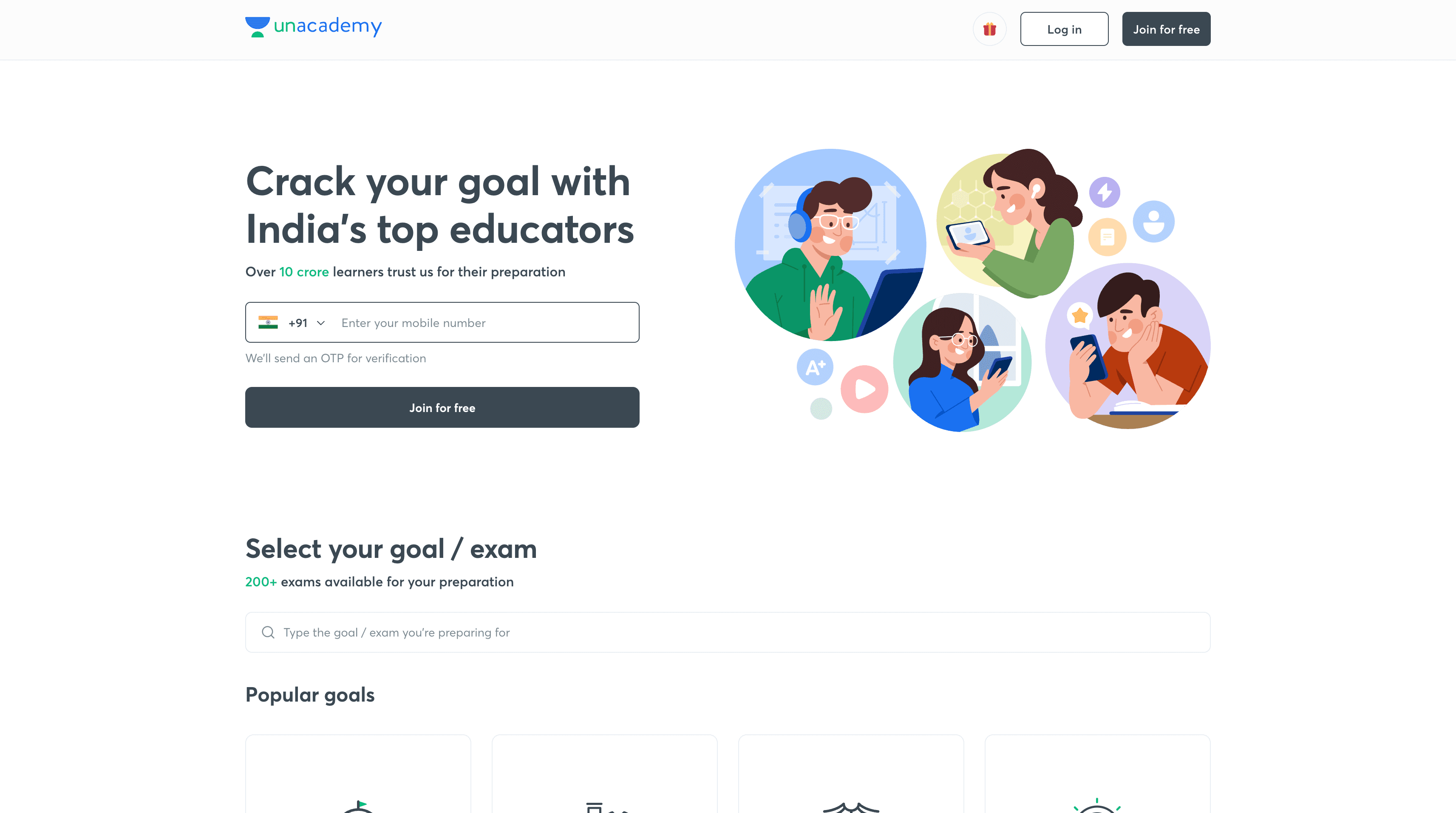 Project showcase - unacademy image